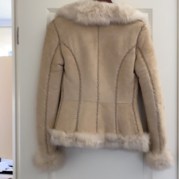 Alexander McQueen collectors fitted shearling, criss cross stitch Circa 2005 - Picture 10 of 16